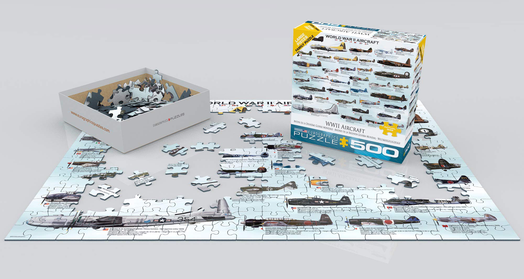 Foto 4 pulgar | Puzzle Eurographics De Aviones De La Segunda Guerra Mundial, 500 Piezas - Venta Internacional.