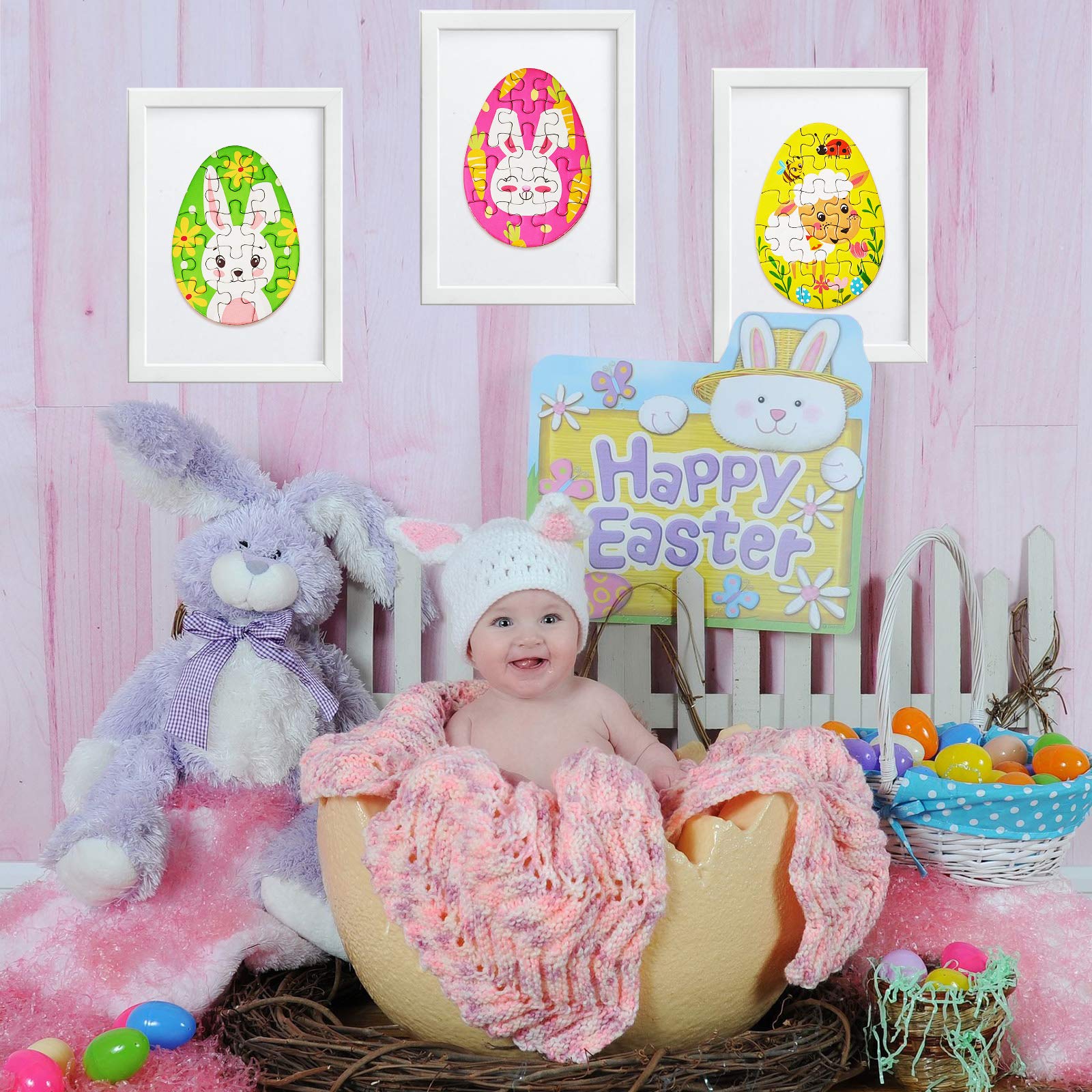 Foto 5 | Minipuzles Con Forma De Huevo De Pascua Skylety Bunny Chick, 20 Piezas - Venta Internacional.