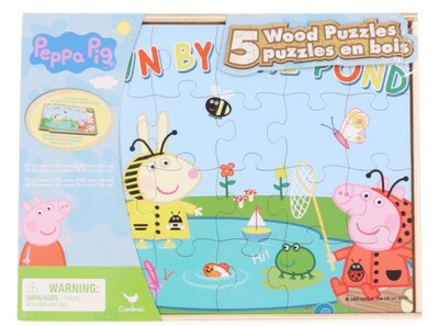 Foto 1 | Juego De Rompecabezas Spin Master 5 Puzles Con Caja De Almacenamiento De Madera - Venta Internacional.