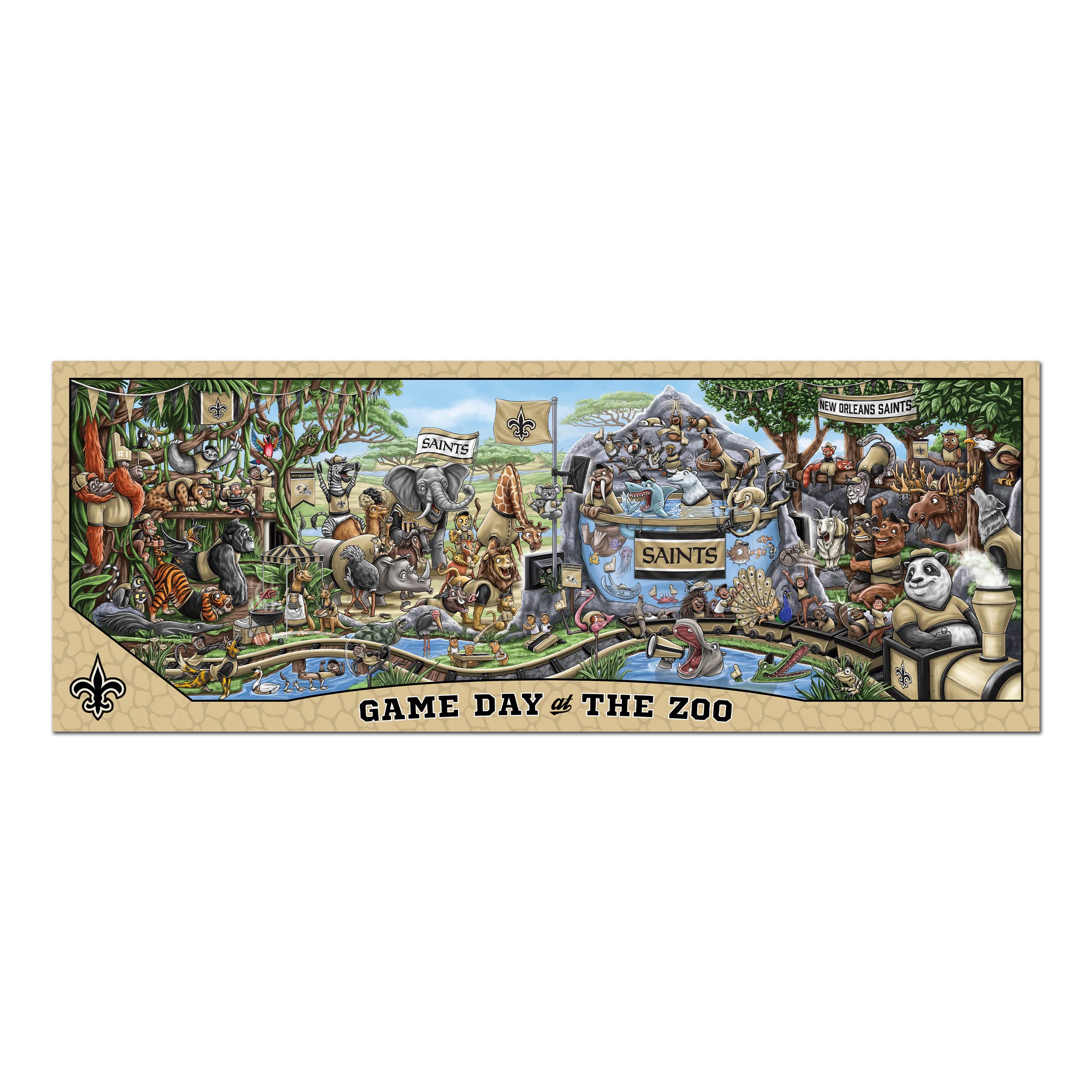 Foto 3 | Puzzle Youthefan Nfl New Orleans Saints Game Day En El Zoológico - Venta Internacional.