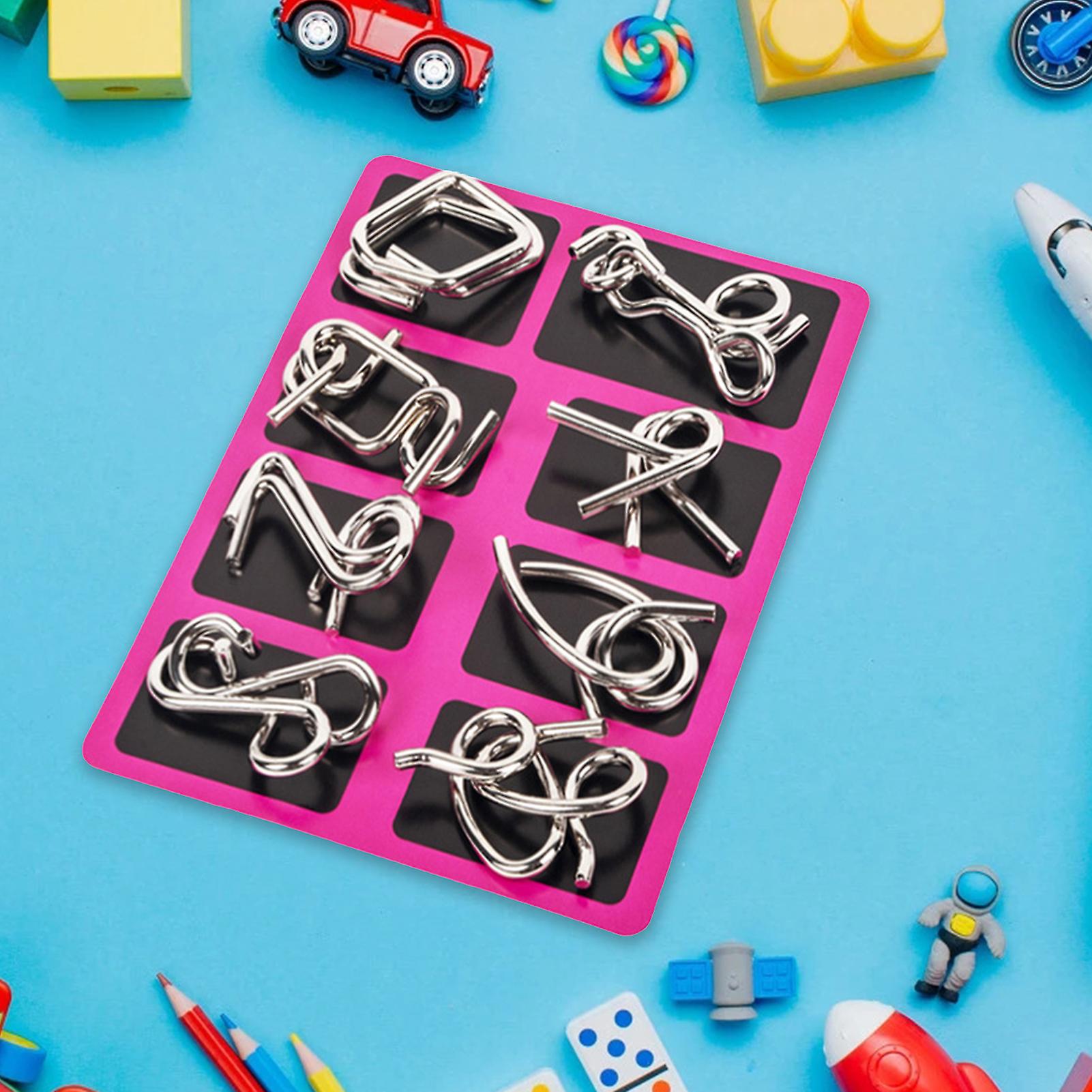 Foto 3 pulgar | Puzzle De Alambre Metálico Montessori Educativo, Juego De 8 Piezas - Venta Internacional.