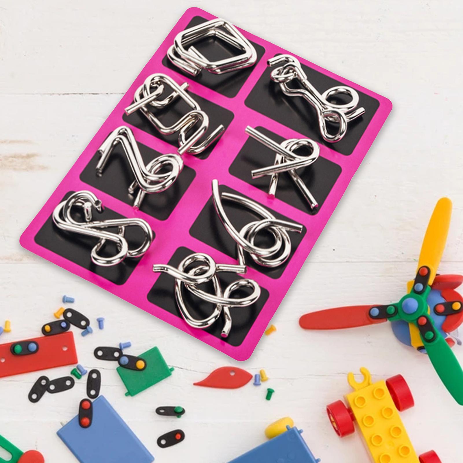Foto 4 | Puzzle De Alambre Metálico Montessori Educativo, Juego De 8 Piezas - Venta Internacional.