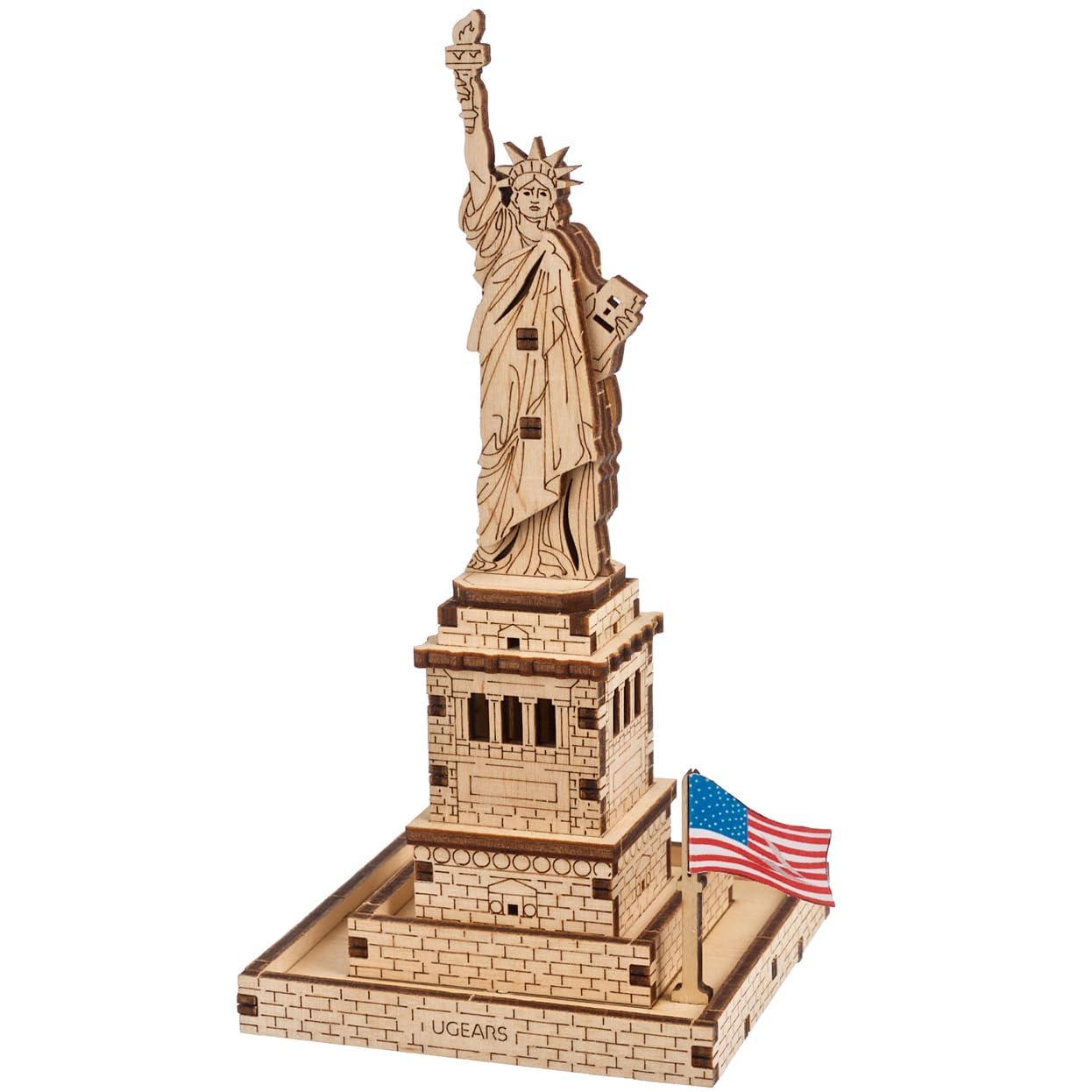 Foto 2 pulgar | Puzle 3d Ugears Estatua De La Libertad, Modelo De Madera, 46 Piezas - Venta Internacional.