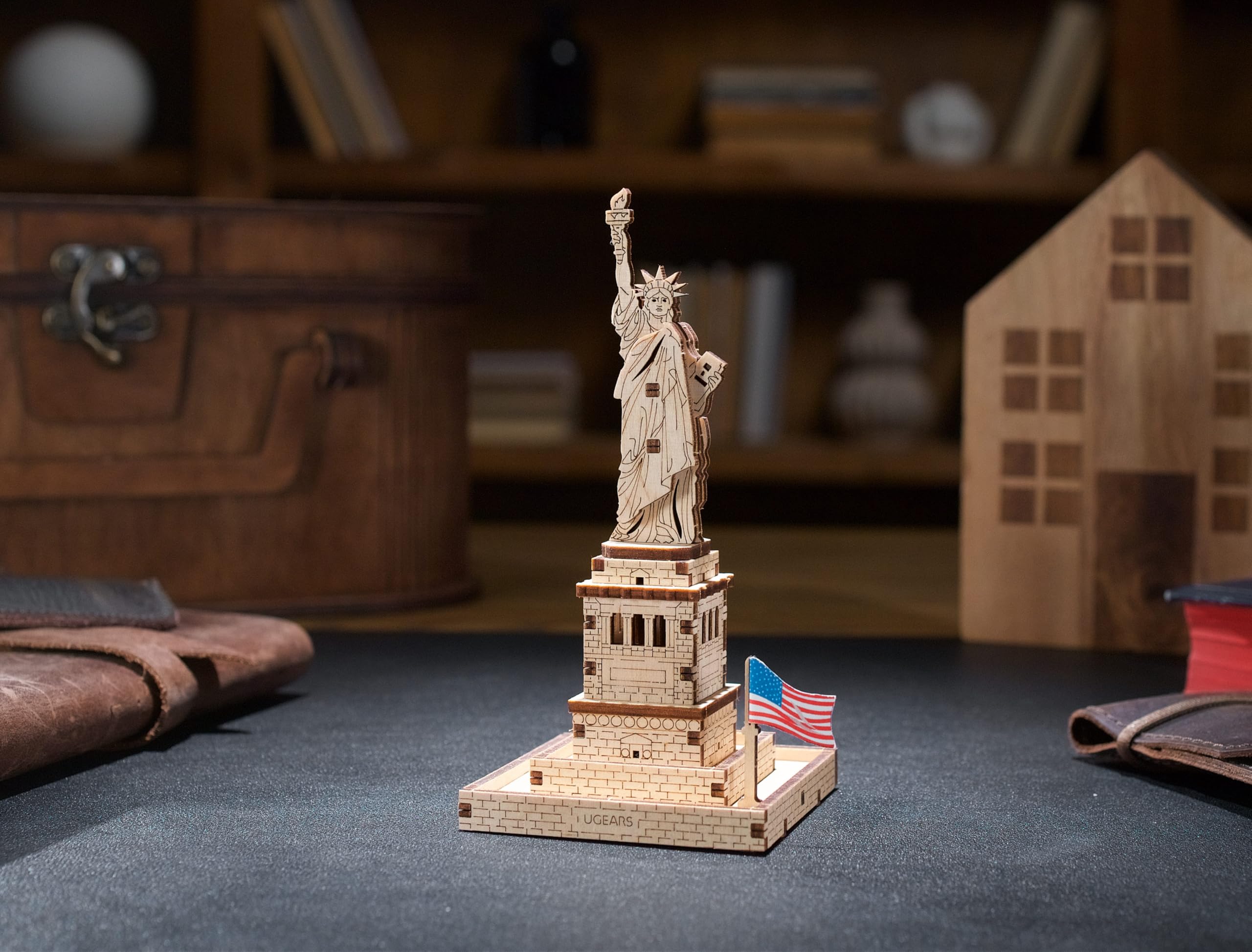 Foto 5 pulgar | Puzle 3d Ugears Estatua De La Libertad, Modelo De Madera, 46 Piezas - Venta Internacional.