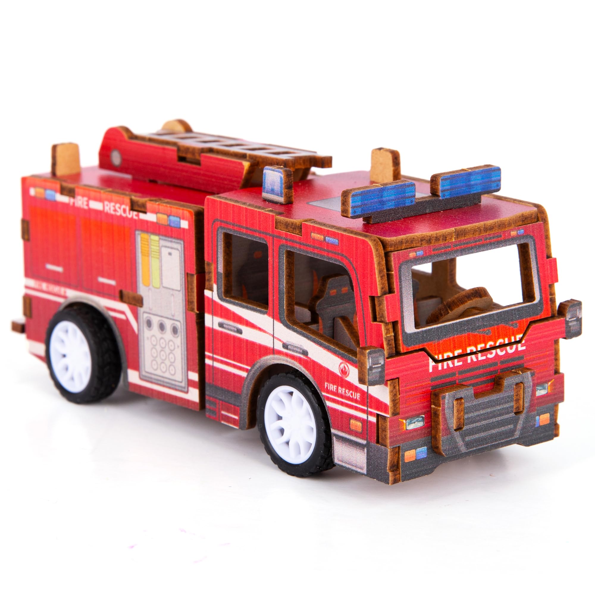 Foto 2 pulgar | Puzzle 3d Para Coche, Juguete, Arte, Creatividad, Camión De Bomberos, Madera, Niños Mayores De 3 Años - Venta Int