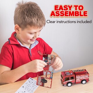 Foto 4 | Puzzle 3d Para Coche, Juguete, Arte, Creatividad, Camión De Bomberos, Madera, Niños Mayores De 3 Años - Venta Int