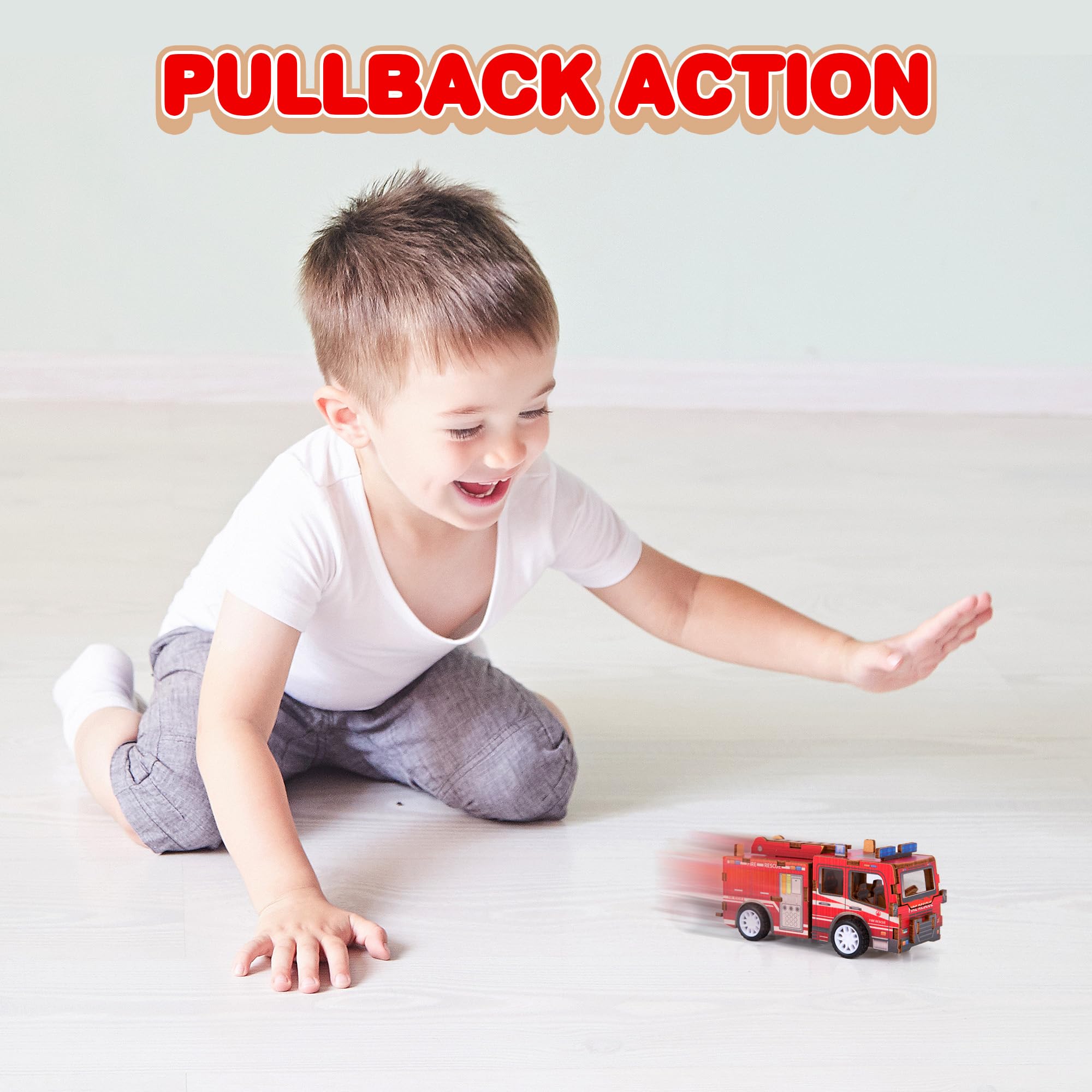 Foto 6 pulgar | Puzzle 3d Para Coche, Juguete, Arte, Creatividad, Camión De Bomberos, Madera, Niños Mayores De 3 Años - Venta Int