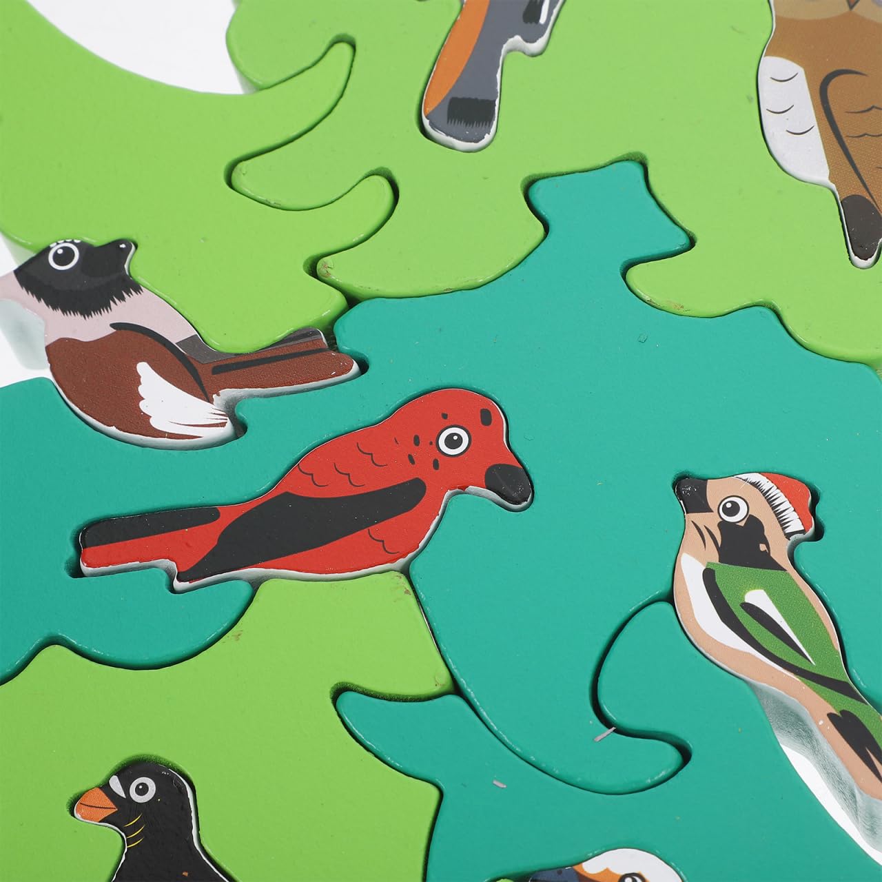 Foto 5 pulgar | Juego De Rompecabezas 3d Montessori De Madera Con Forma De Árbol Y Pájaro - Venta Internacional.