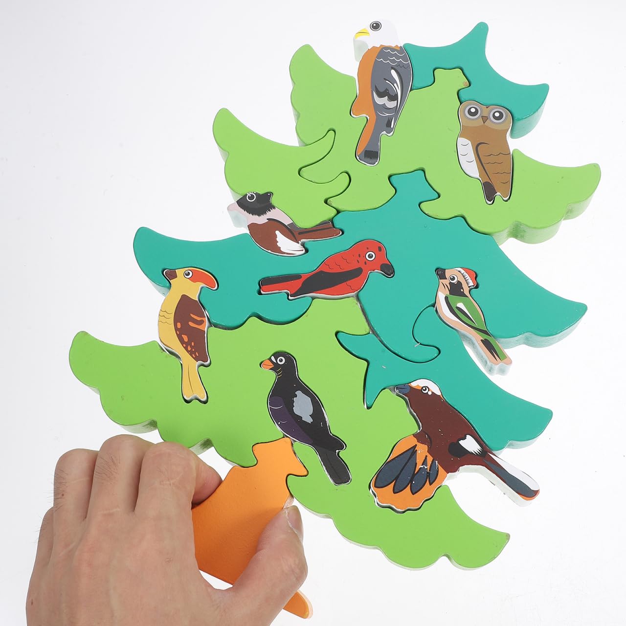 Foto 7 pulgar | Juego De Rompecabezas 3d Montessori De Madera Con Forma De Árbol Y Pájaro - Venta Internacional.