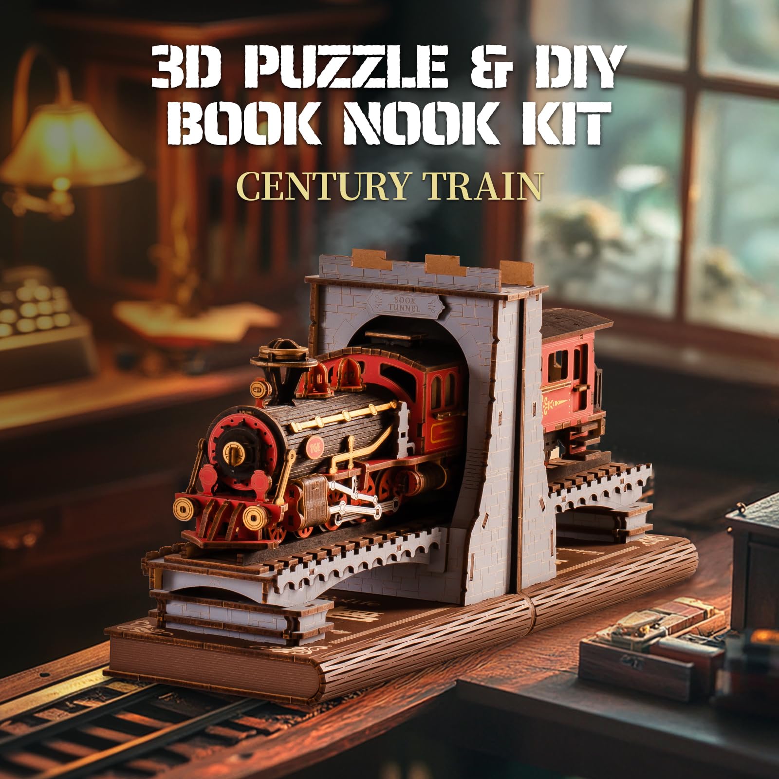 Foto 3 pulgar | Libro De Rompecabezas De Madera 3d Nook Rowood Century Train - Venta Internacional.
