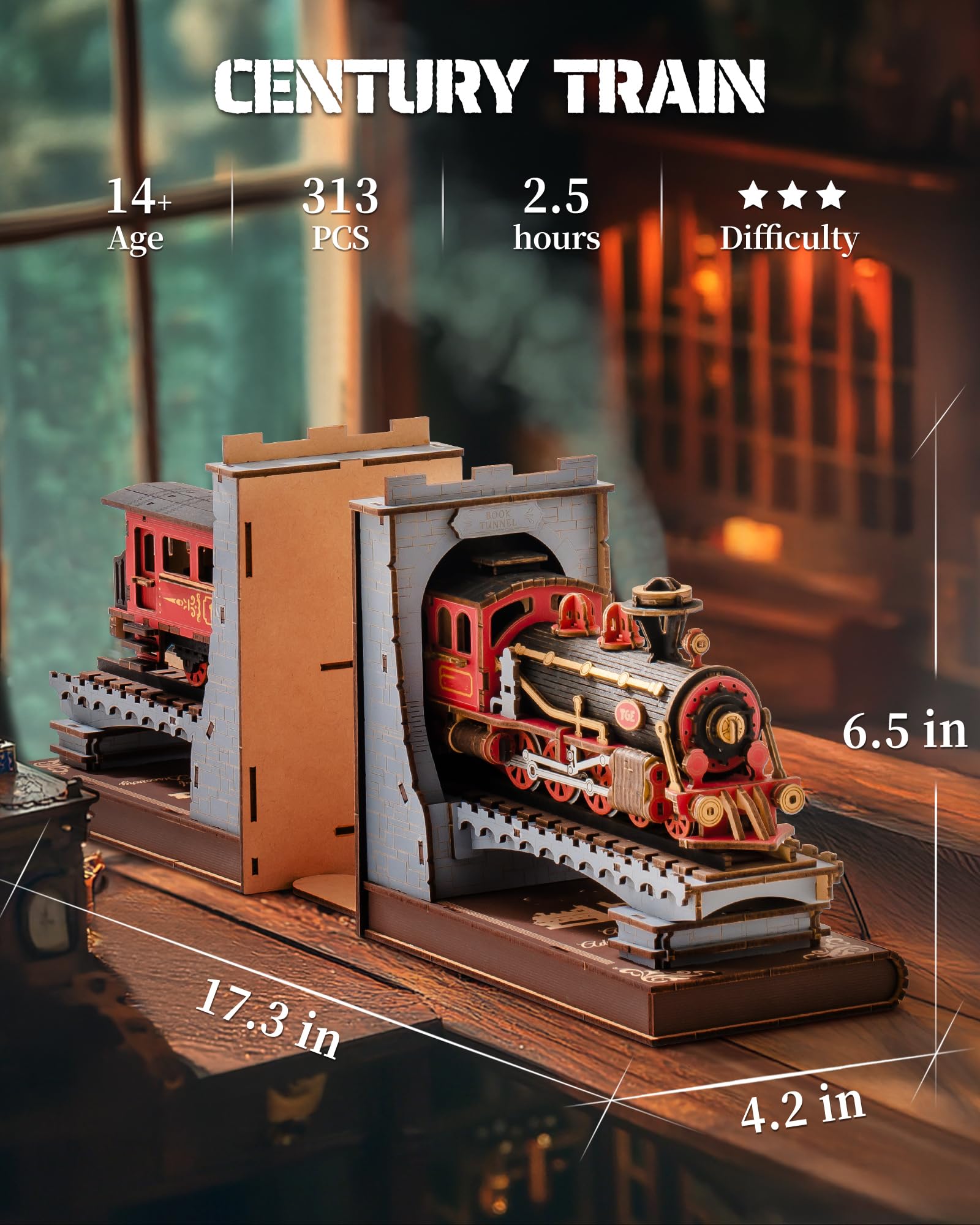 Foto 4 pulgar | Libro De Rompecabezas De Madera 3d Nook Rowood Century Train - Venta Internacional.