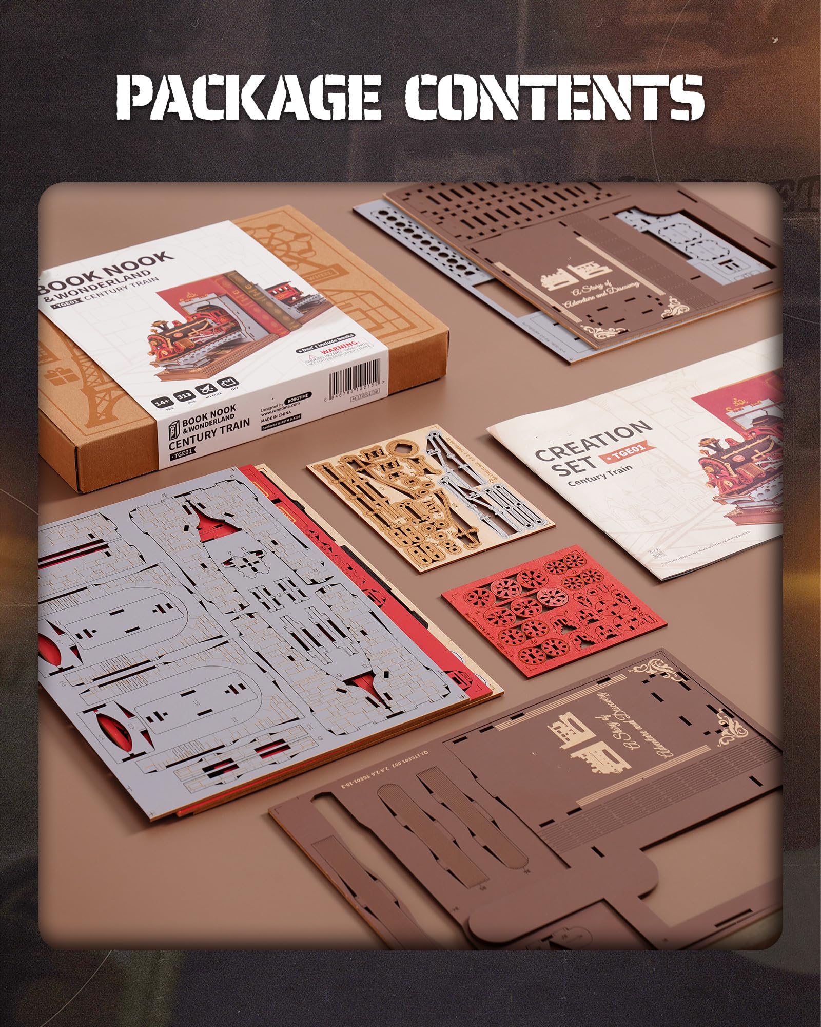 Foto 5 | Libro De Rompecabezas De Madera 3d Nook Rowood Century Train - Venta Internacional.