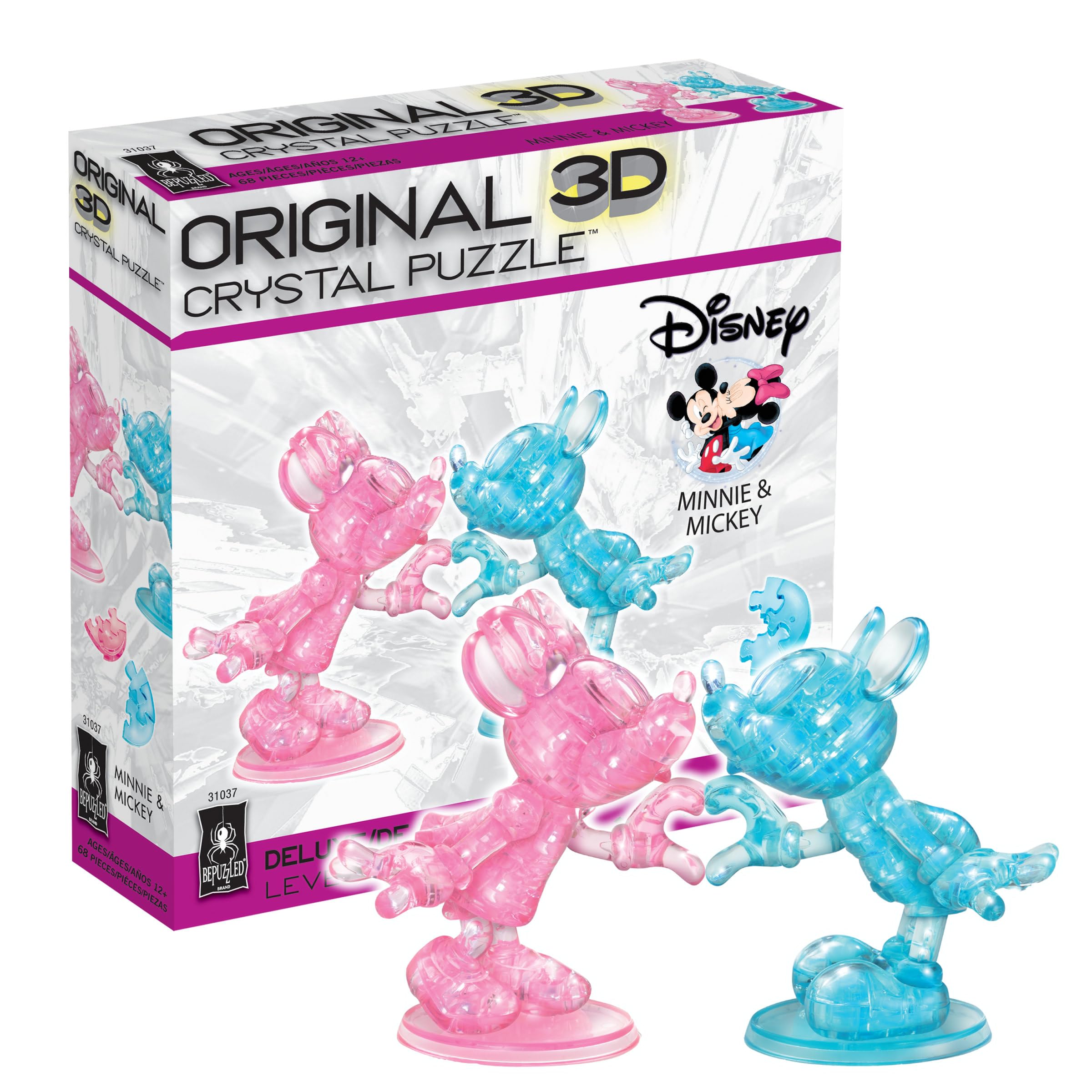 Foto 2 pulgar | Puzle De Cristal 3d Bepuzzled Disney Minnie Y Mickey Mouse - Venta Internacional.