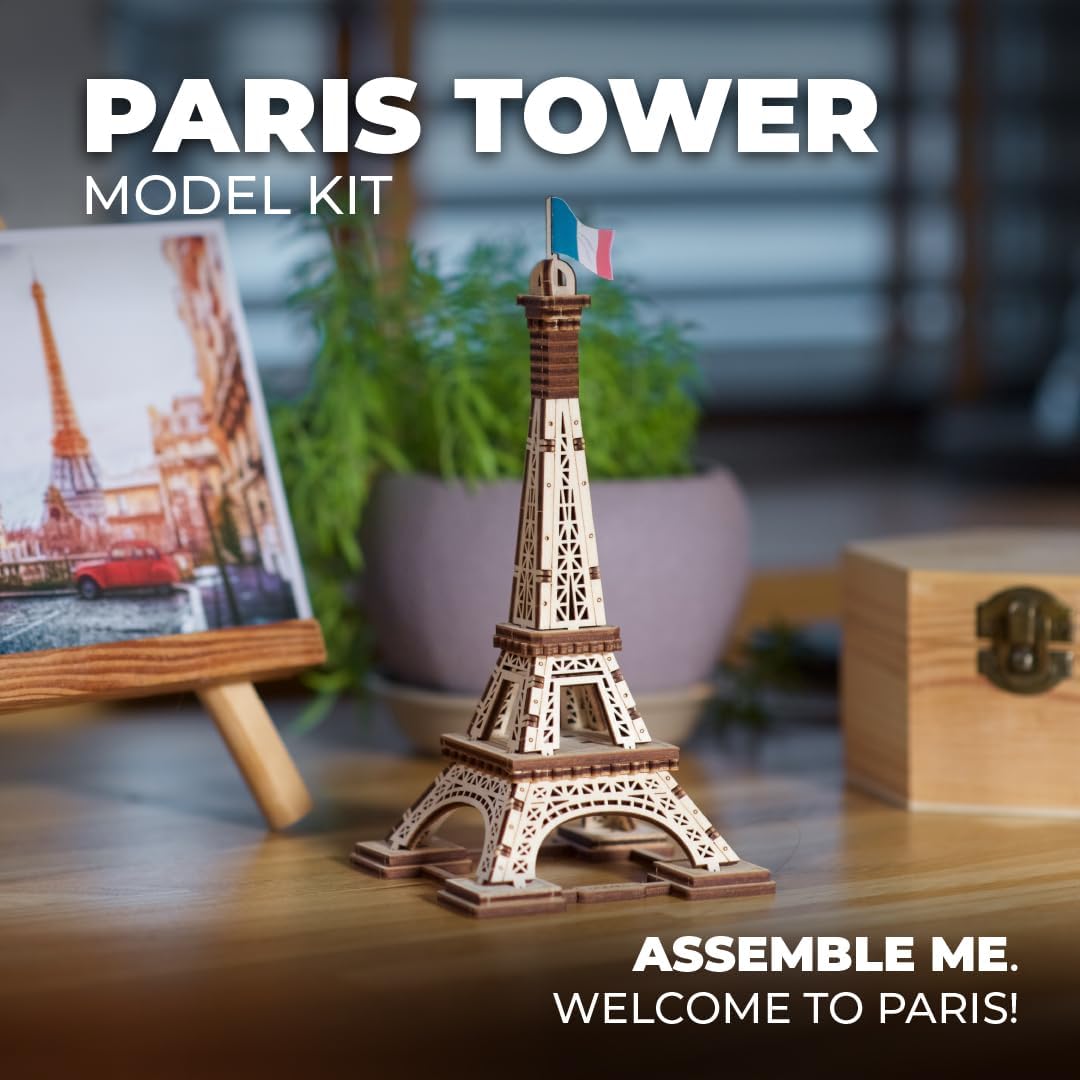 Foto 4 pulgar | Puzle 3d Ugears Modelo Torre Eiffel De París, 50 Piezas, Para Adultos - Venta Internacional.