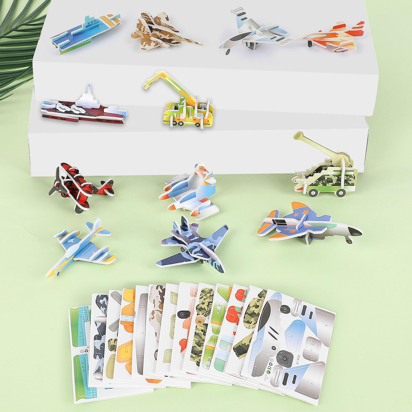 Foto 2 pulgar | Puzles Educativos De Dibujos Animados En 3d Ccinee Aircraft Para Niños X25 - Venta Internacional.