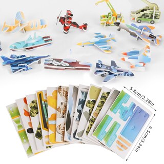 Foto 4 | Puzles Educativos De Dibujos Animados En 3d Ccinee Aircraft Para Niños X25 - Venta Internacional.