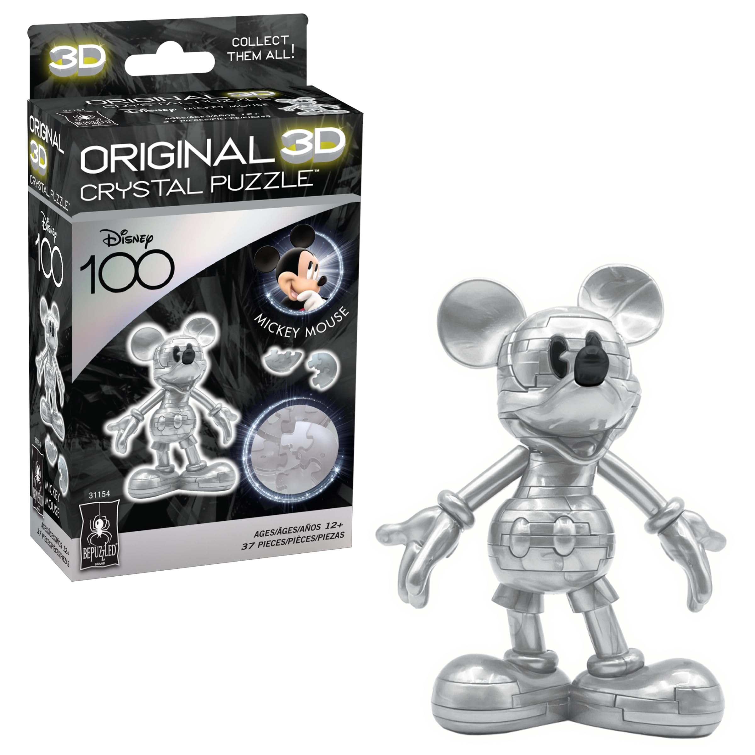 Foto 1 | Puzzle De Cristal 3d Bepuzzled Disney Platinum Mickey Original - Venta Internacional.