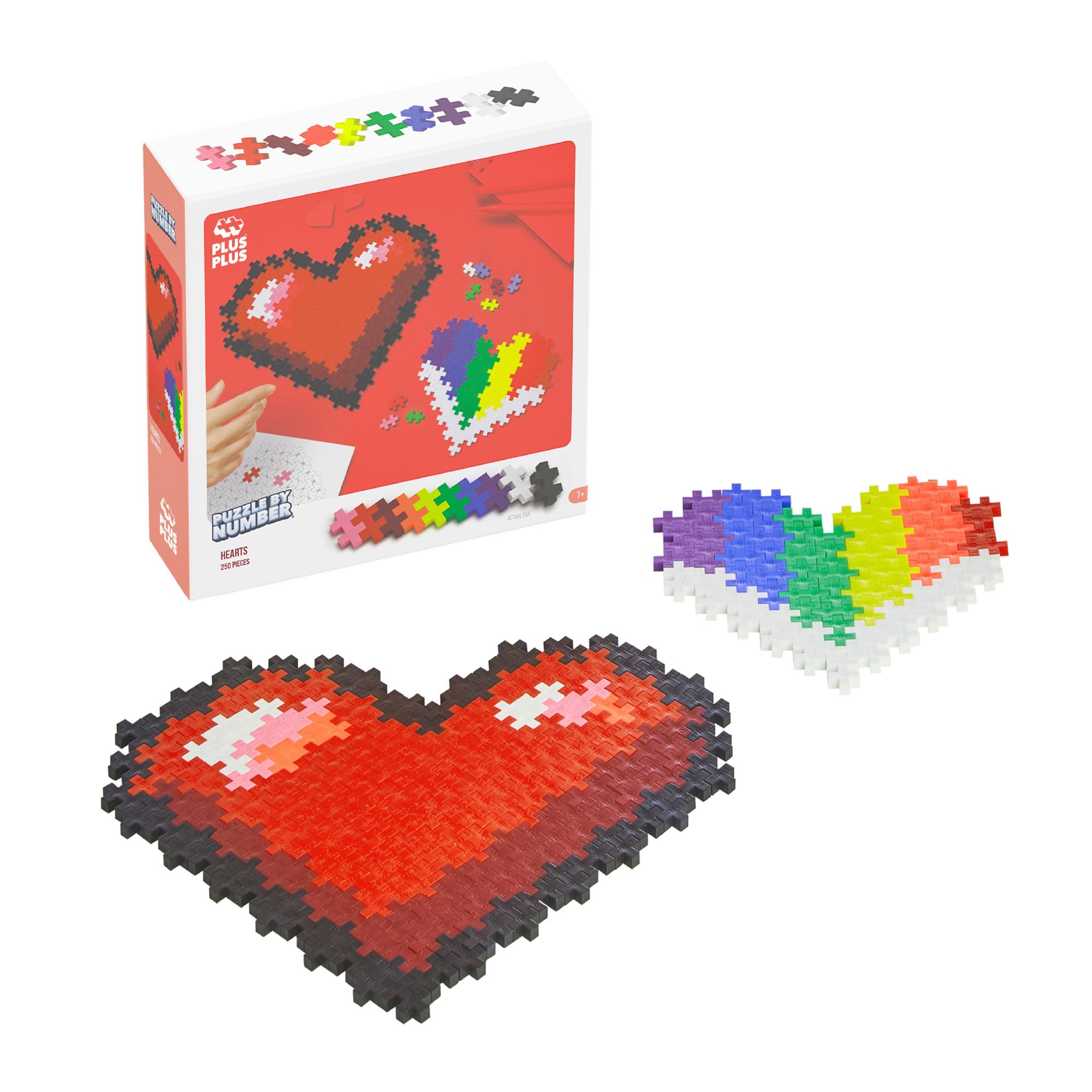 Foto 2 pulgar | Puzle Puzzle Plus Plus Con Números De 250 Piezas En Forma De Corazón - Venta Internacional.