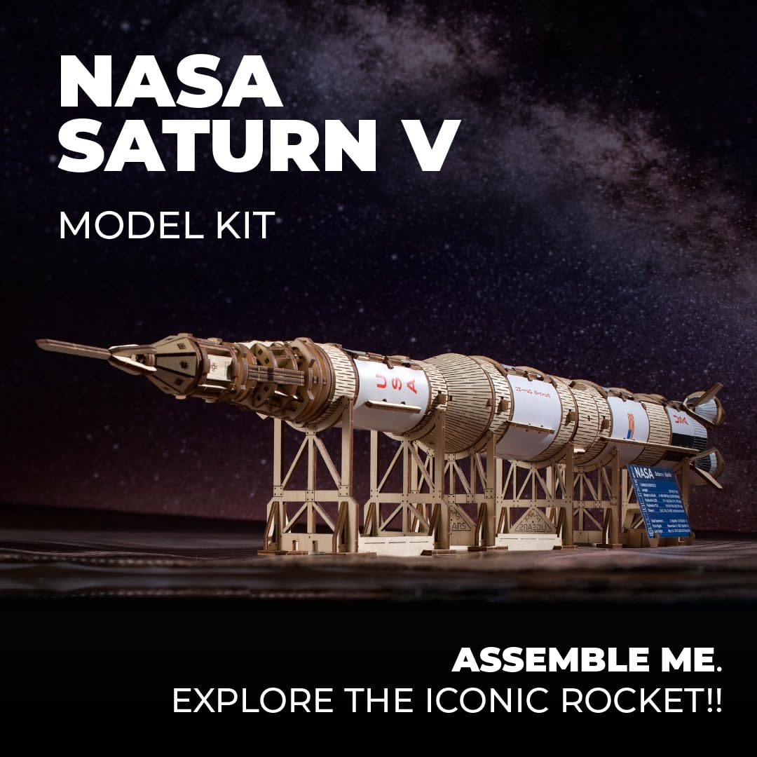 Foto 4 pulgar | Maqueta De Cohete Ugears Nasa Saturn V Space Shuttle 3d Wood - Venta Internacional.
