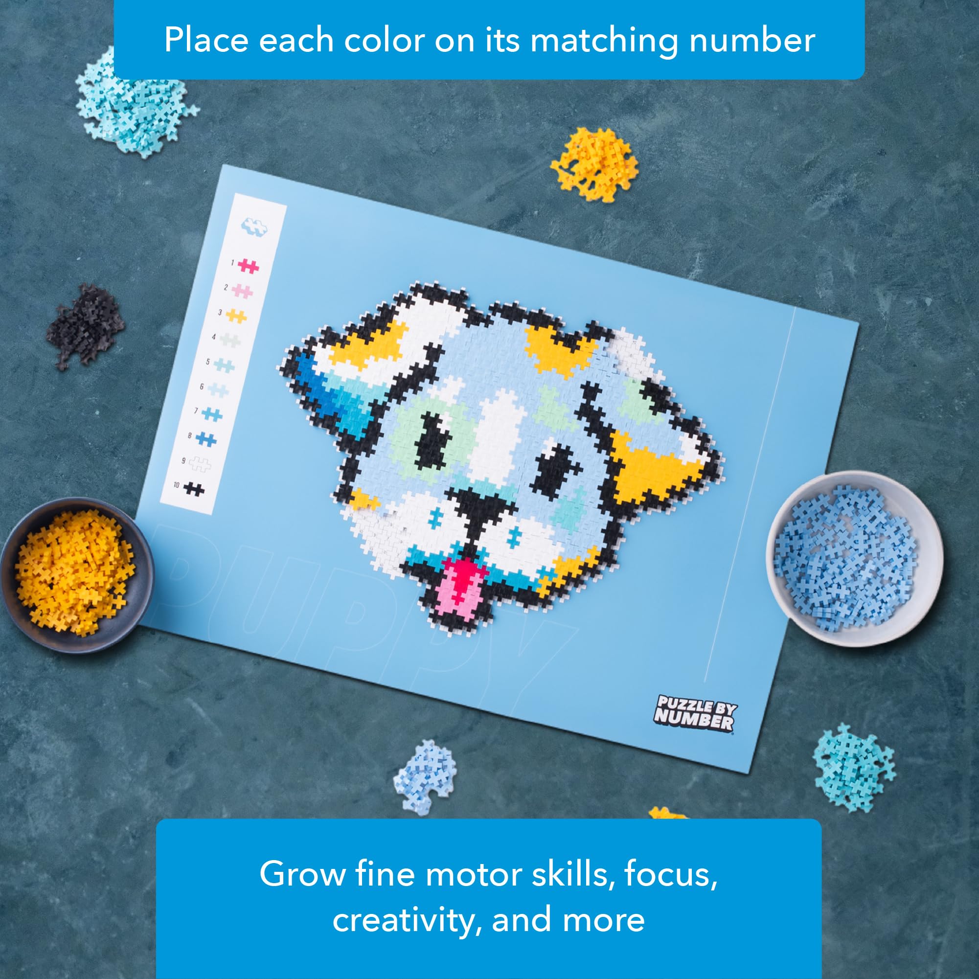 Foto 5 pulgar | Kit De Arte Pixelado 3d Puzzle Plus Plus De 500 Piezas Para Niños, Diseño De Cachorro - Venta Internacional.