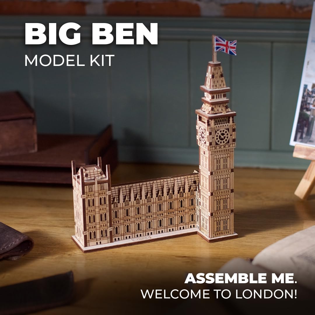 Foto 3 pulgar | Juego De Maquetas 3d Ugears Big Ben De Madera Para Adultos, 63 Unidades - Venta Internacional.