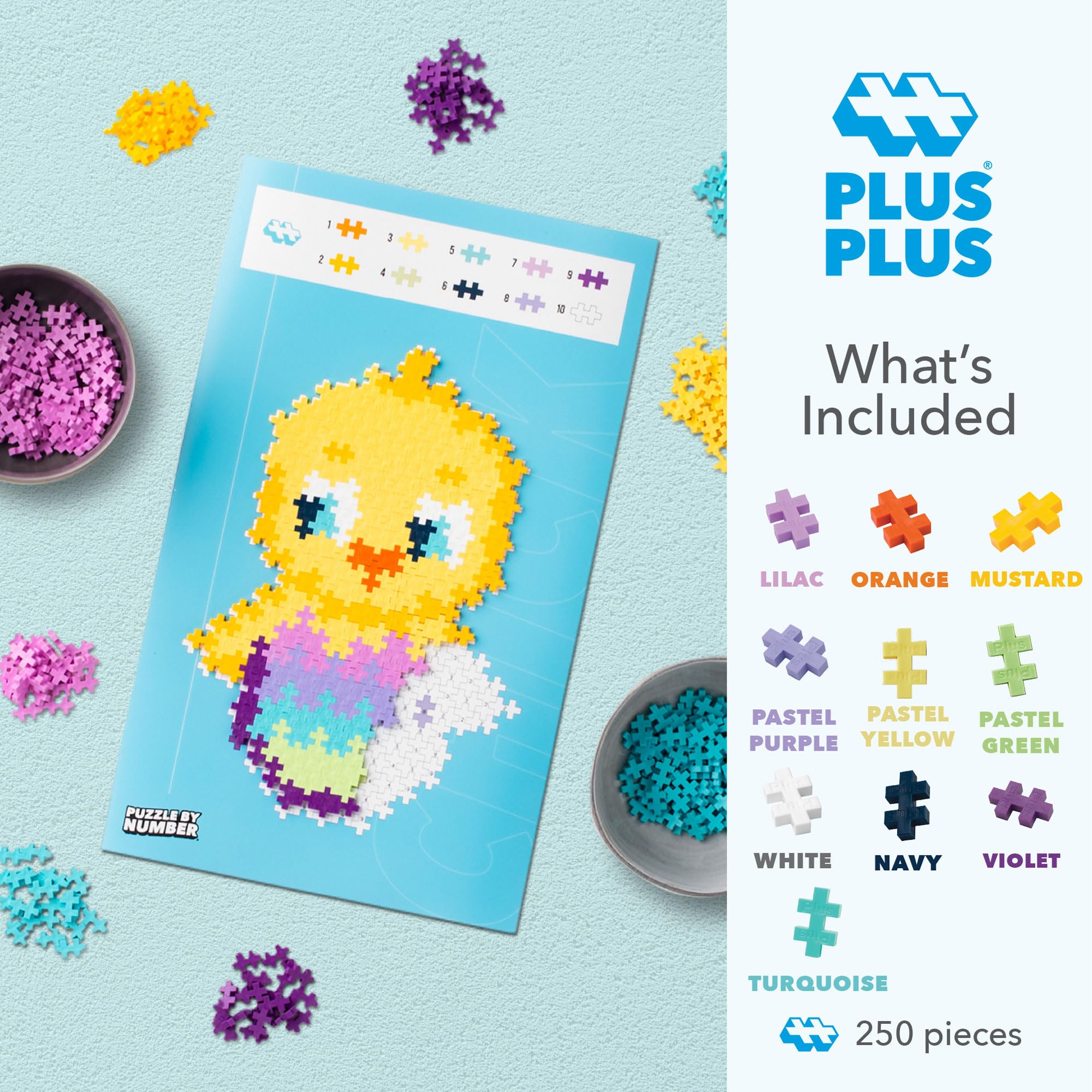 Foto 3 pulgar | Puzzle Plus Plus Puzzle Por Número 250 Piezas Chick - Venta Internacional.