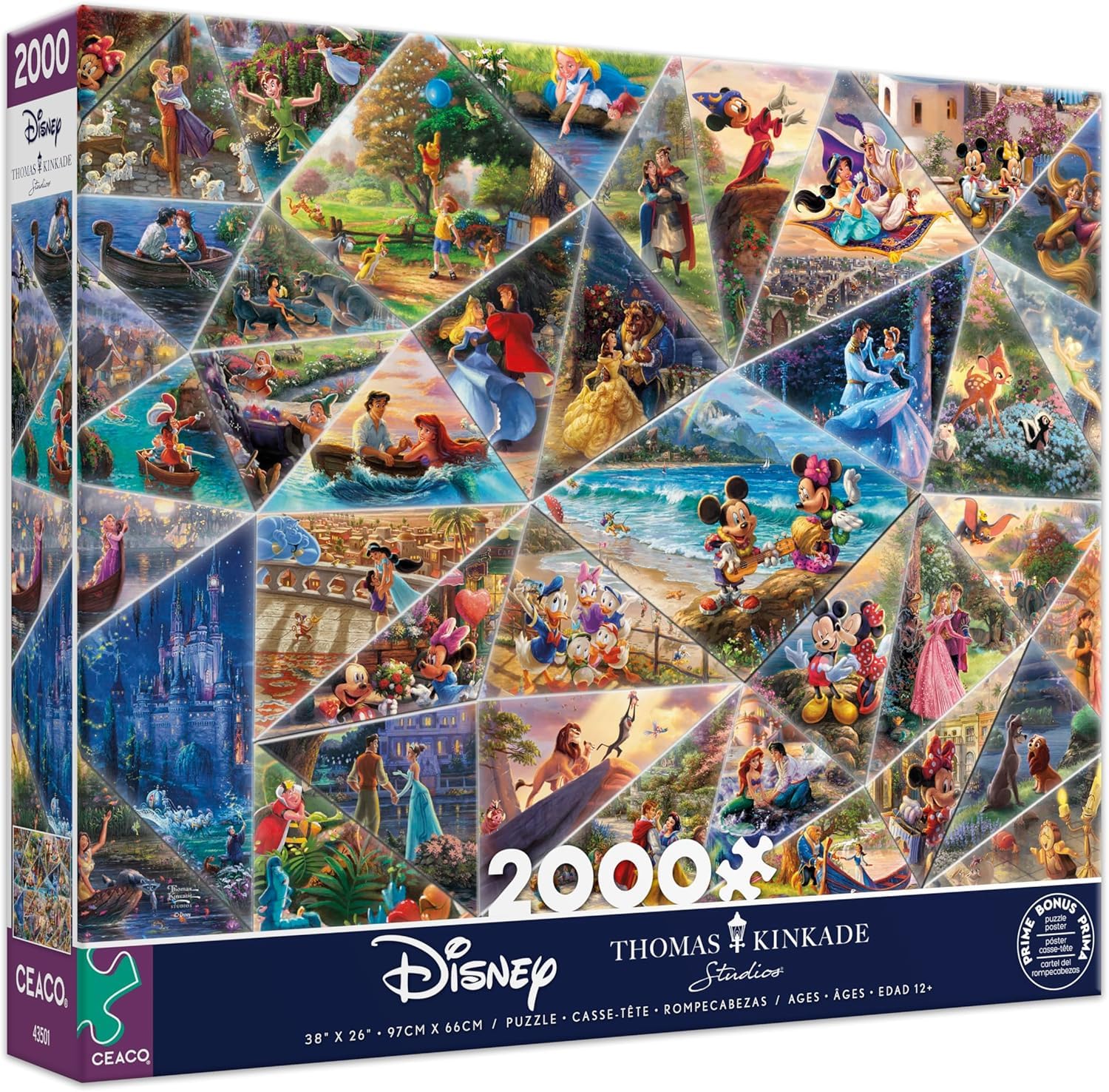Foto 2 pulgar | Rompecabezas De Ceaco Thomas Kinkade Disney Collage De 2000 Piezas - Venta Internacional.