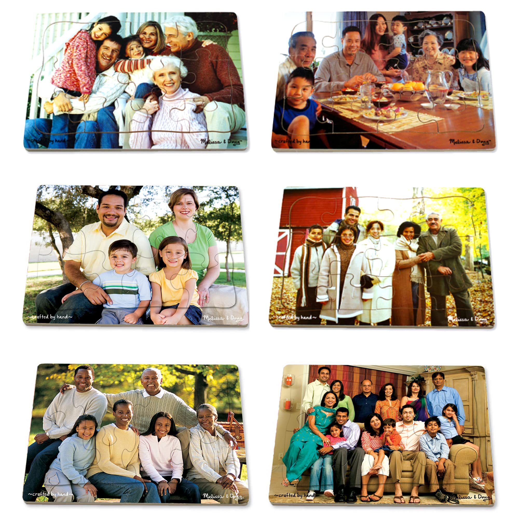 Foto 1 | Puzzle Melissa & Doug Para Familias Multiculturales, Juego De 6 - Venta Internacional.
