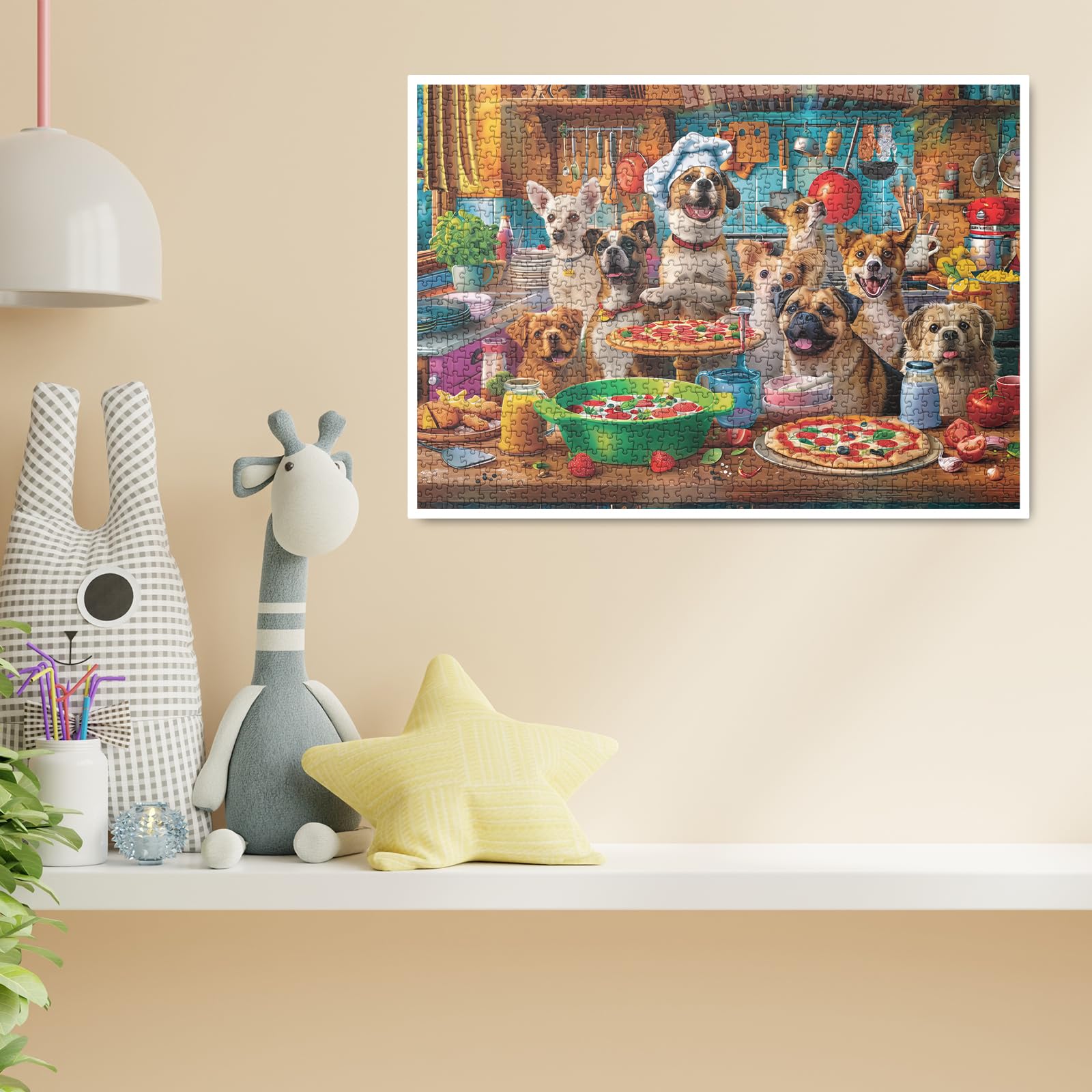 Foto 7 pulgar | Rompecabezas Bboldin Dog Puppy Pizza 1000 Piezas Para Adultos - Venta Internacional.