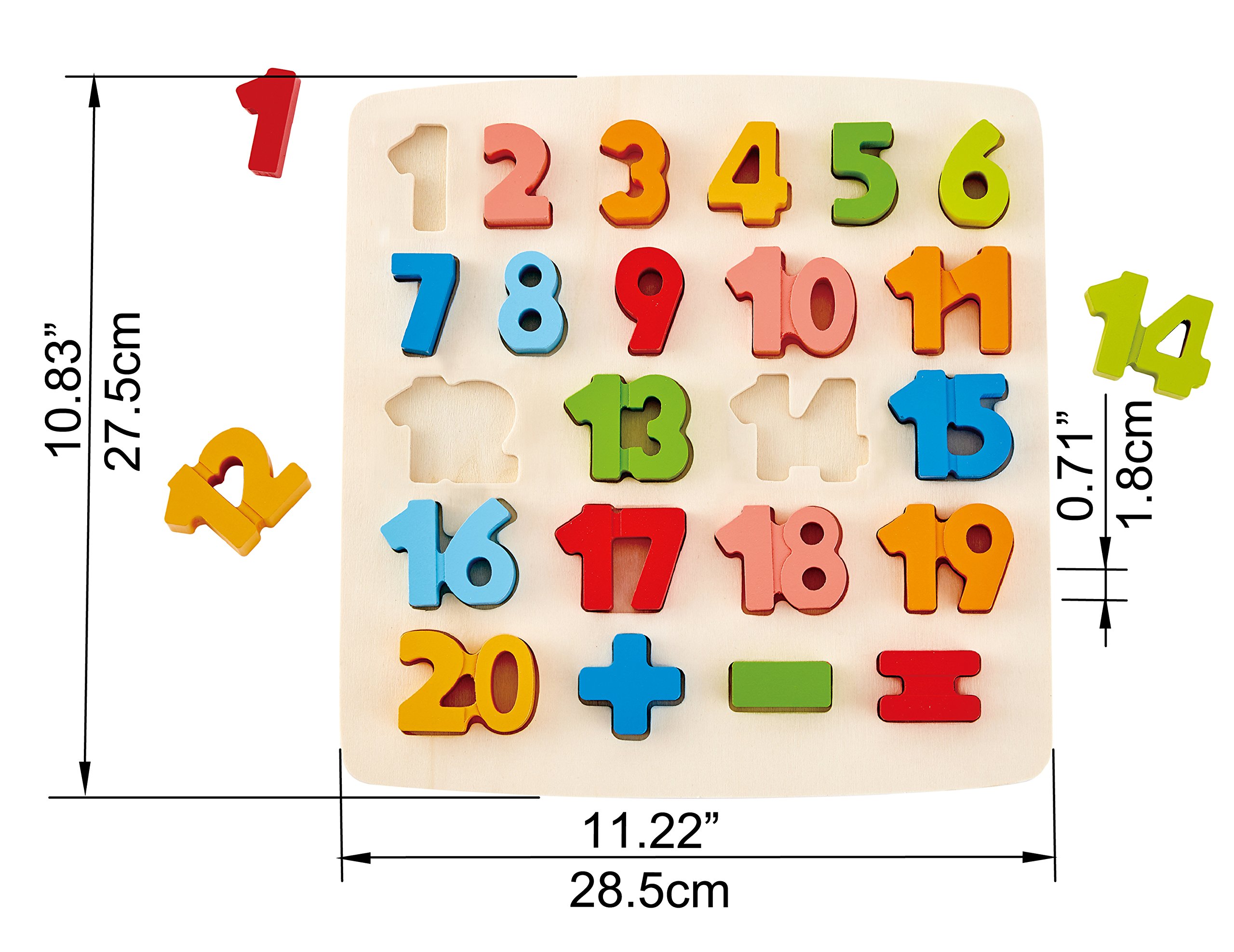 Foto 3 pulgar | Juguete Con Forma De Rompecabezas, Números Gruesos Y Contadores Para Niños En Edad Preescolar - Venta Internacional.