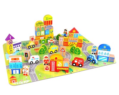 Foto 1 | Juego De Bloques Fat Brain Toys My Town Con Rompecabezas, 35 Piezas - Venta Internacional.