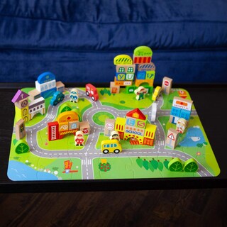 Foto 2 | Juego De Bloques Fat Brain Toys My Town Con Rompecabezas, 35 Piezas - Venta Internacional.