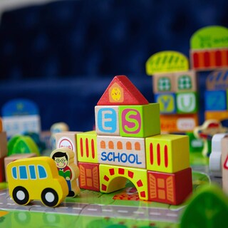Foto 3 | Juego De Bloques Fat Brain Toys My Town Con Rompecabezas, 35 Piezas - Venta Internacional.