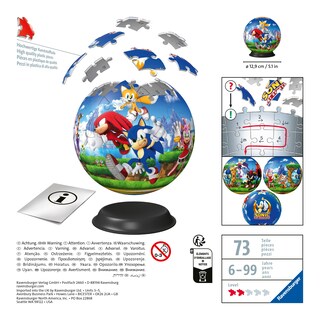 Foto 3 | Bola De Rompecabezas Ravensburger Sonic The Hedgehog 11592 - Venta Internacional.