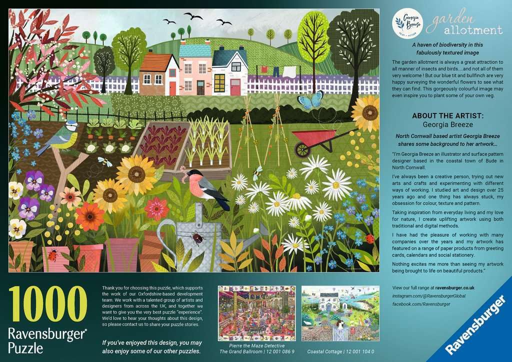 Foto 3 | Puzle Ravensburger Garden Con 1000 Piezas - Venta Internacional.