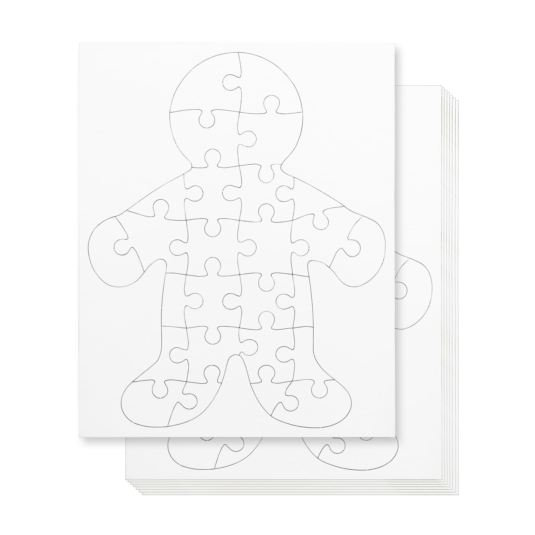 Foto 1 | Blank Puzzles Hygloss Con Forma De Persona, 8,5 X 10,5 Cm, 24 Puzles - Venta Internacional.