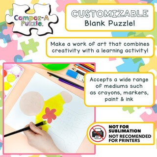 Foto 3 | Blank Puzzles Hygloss Con Forma De Persona, 8,5 X 10,5 Cm, 24 Puzles - Venta Internacional.