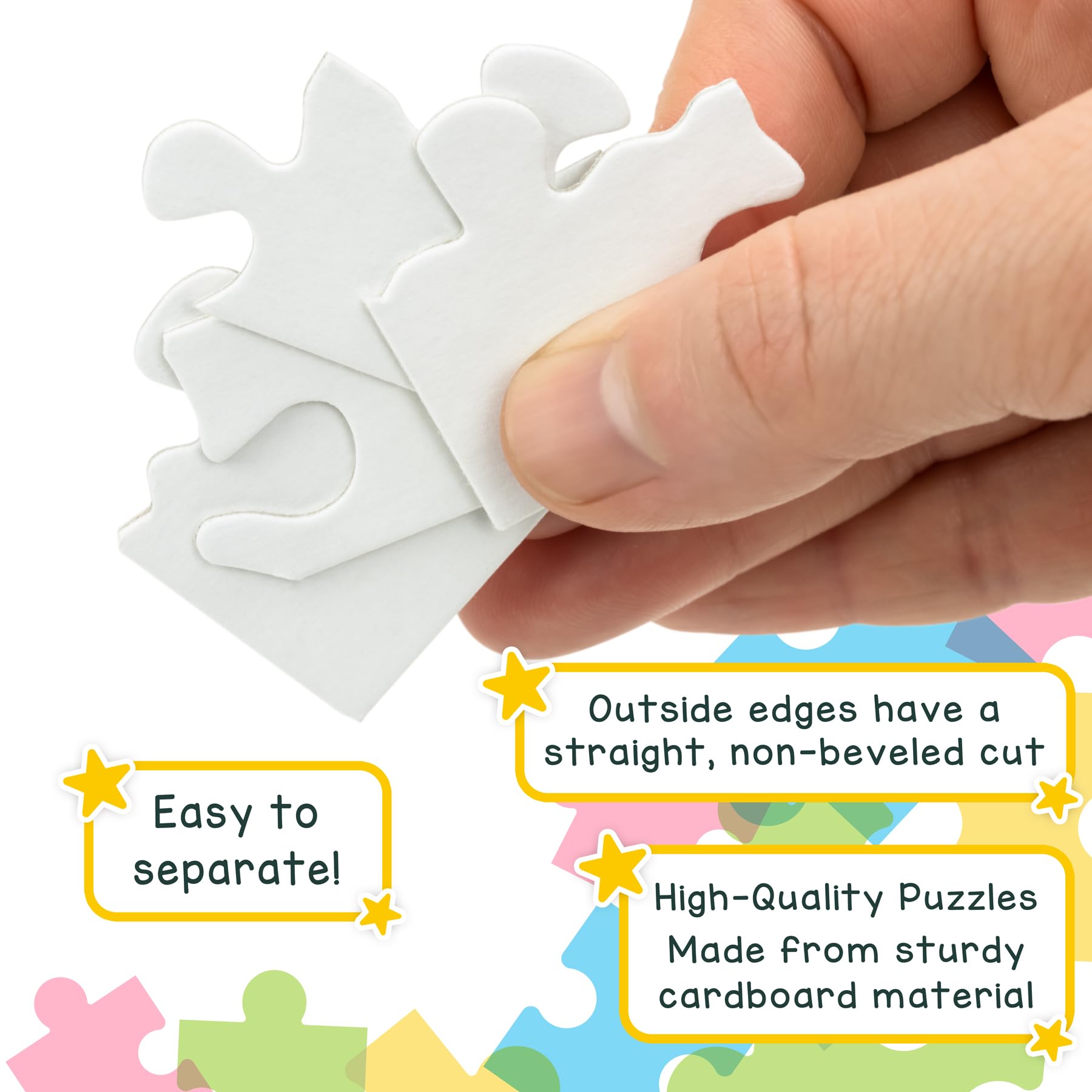 Foto 6 | Blank Puzzles Hygloss Con Forma De Persona, 8,5 X 10,5 Cm, 24 Puzles - Venta Internacional.