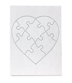 Foto 1 | Puzle En Forma De Corazón En Blanco Hygloss Products, 6 X 8 Pulgadas, 8 Piezas - Venta Internacional.