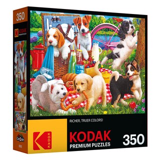 Foto 2 | Rompecabezas Roseart Kodak Premium Puppies On A Picnic, 350 Piezas - Venta Internacional.