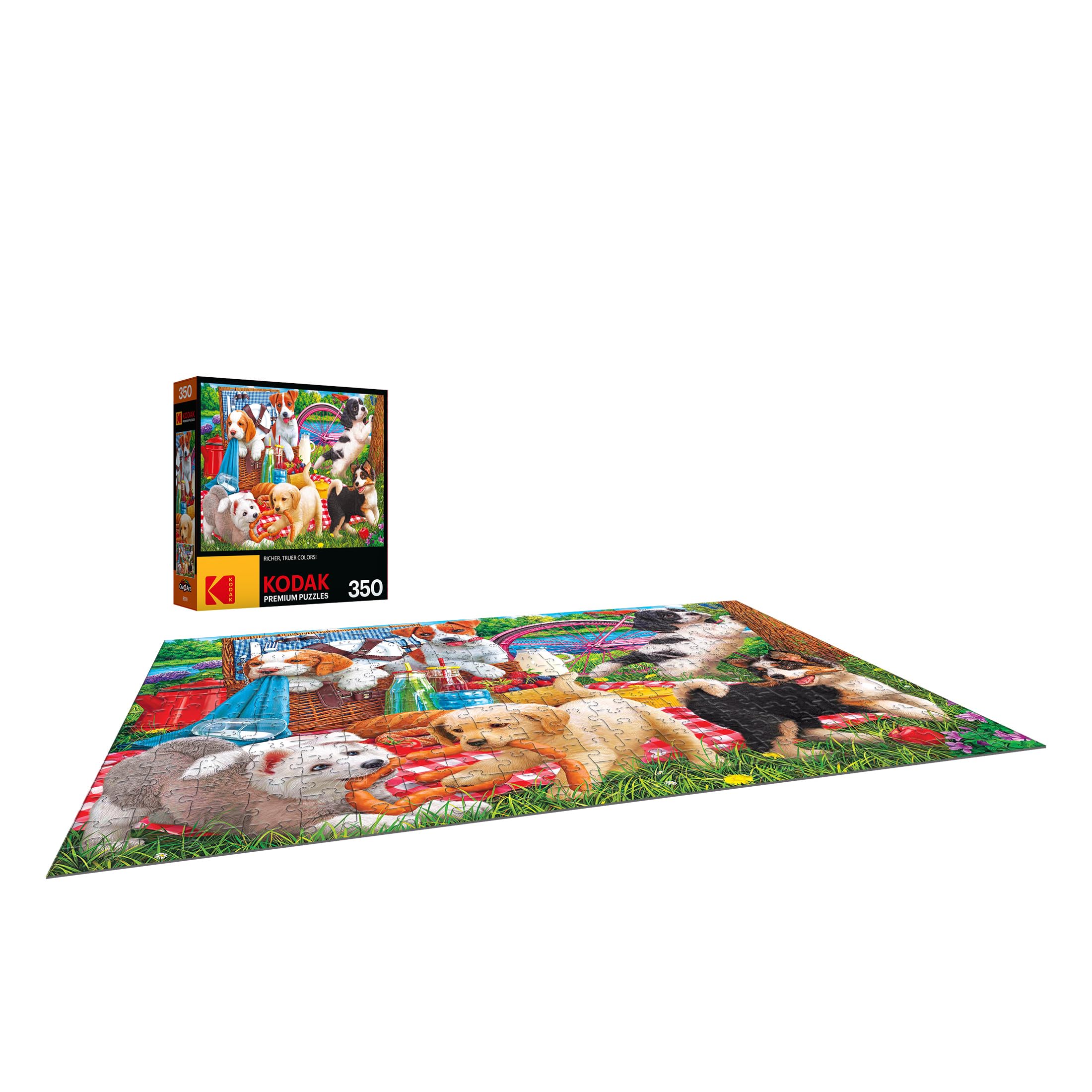 Foto 4 pulgar | Rompecabezas Roseart Kodak Premium Puppies On A Picnic, 350 Piezas - Venta Internacional.