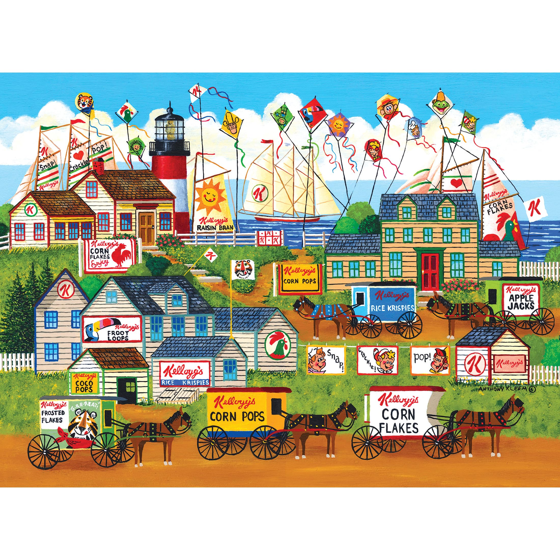 Foto 2 pulgar | Rompecabezas Roseart Kellogg's Town By The Sea 1000 Piezas - Venta Internacional.
