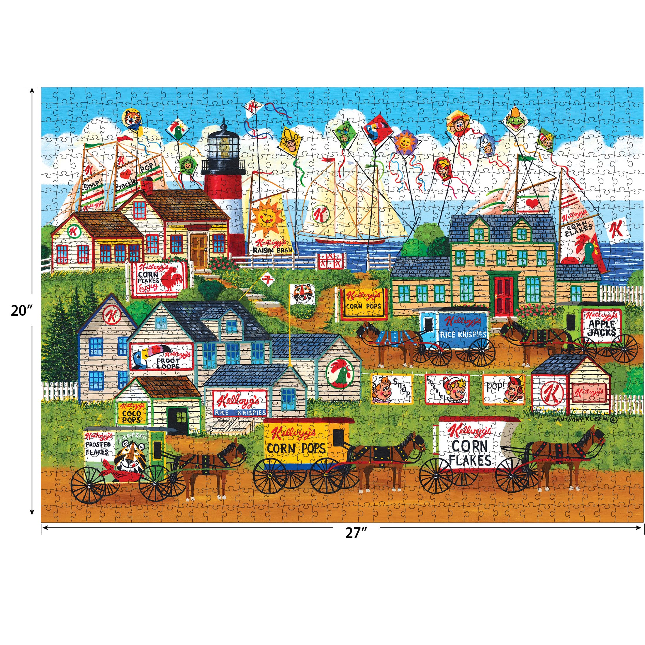 Foto 4 pulgar | Rompecabezas Roseart Kellogg's Town By The Sea 1000 Piezas - Venta Internacional.