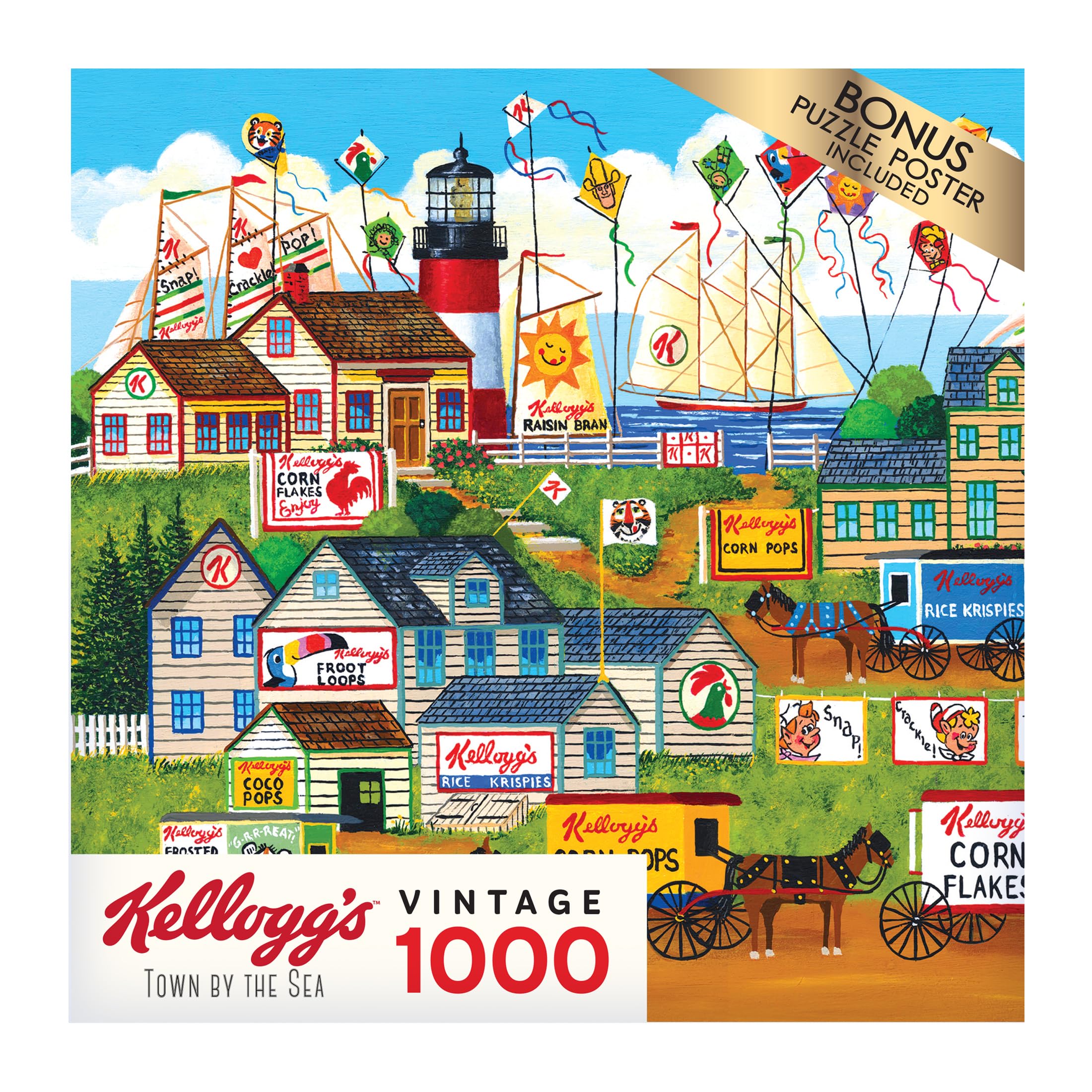 Foto 5 pulgar | Rompecabezas Roseart Kellogg's Town By The Sea 1000 Piezas - Venta Internacional.