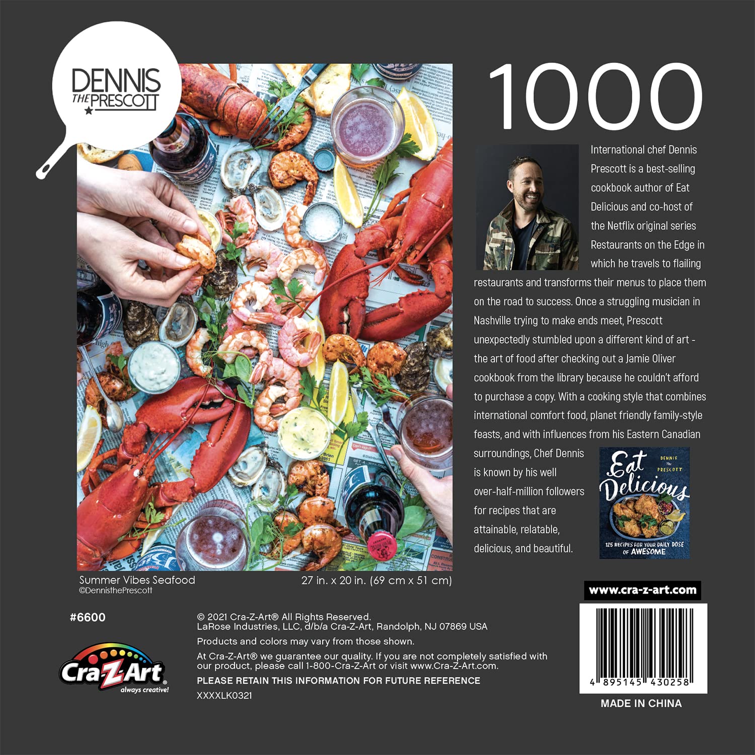Foto 6 pulgar | Rompecabezas Roseart Dennis Prescott Summer Vibe Seafood, 1000 Unidades - Venta Internacional.