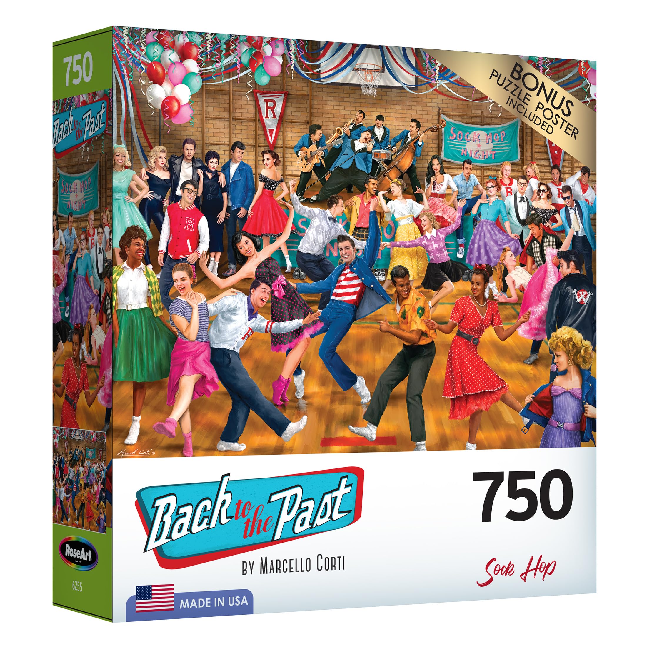 Foto 3 pulgar | Rompecabezas Roseart Back To The Past Sock Hop 750 Piezas - Venta Internacional.