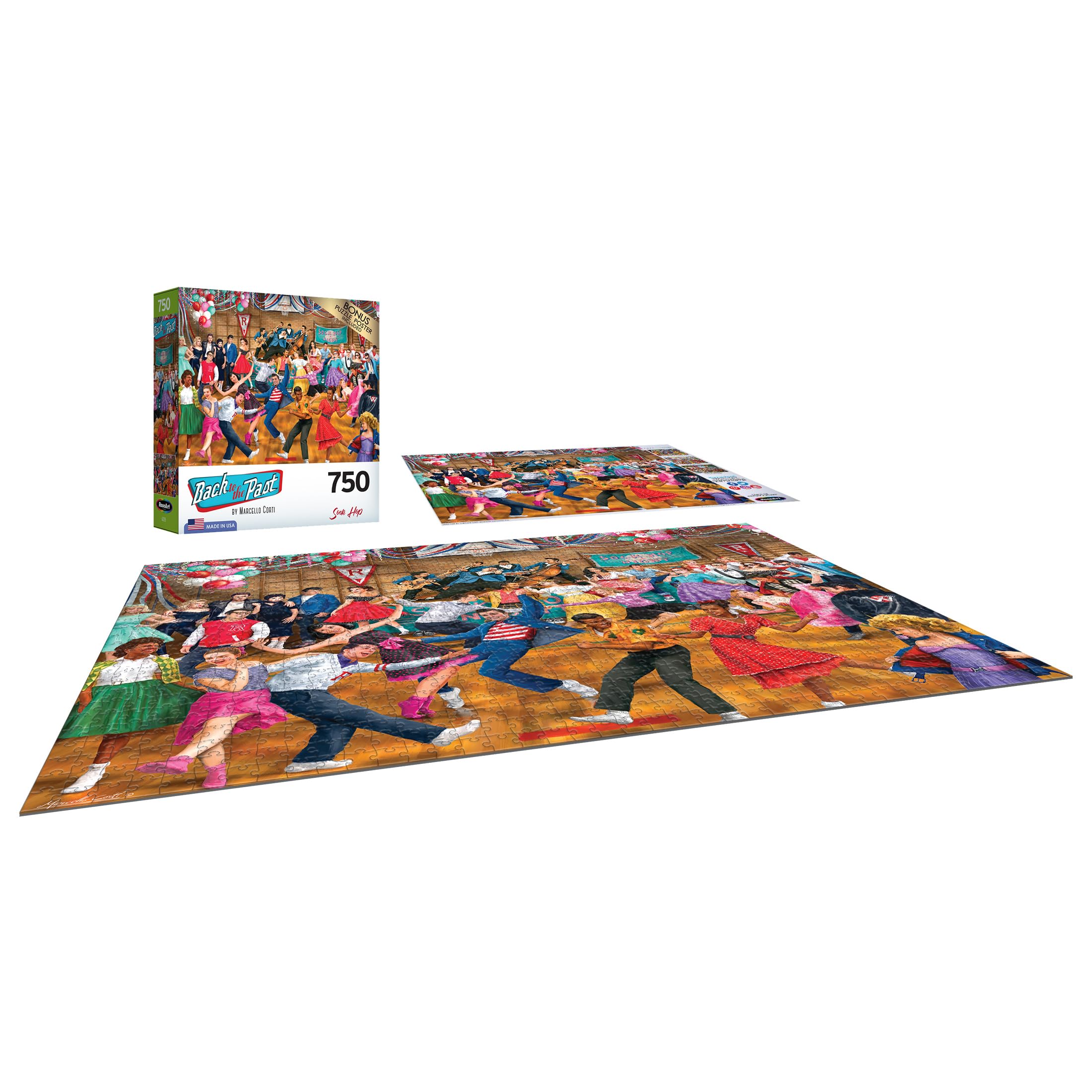 Foto 4 pulgar | Rompecabezas Roseart Back To The Past Sock Hop 750 Piezas - Venta Internacional.