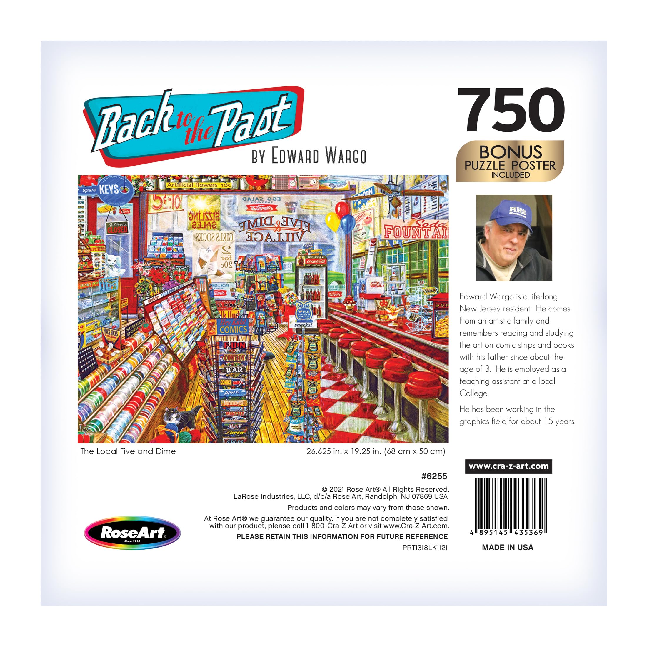 Foto 5 | Rompecabezas Roseart Back To The Past Local Five And Dime, 750 Piezas - Venta Internacional.