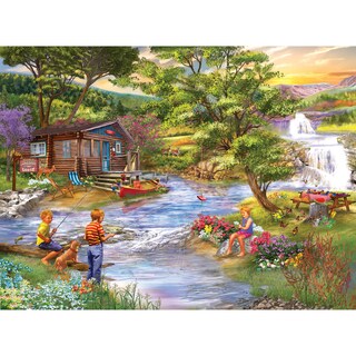 Foto 1 | Rompecabezas Roseart Chris Bigelow Pescando Desde Los Bancos - Venta Internacional.