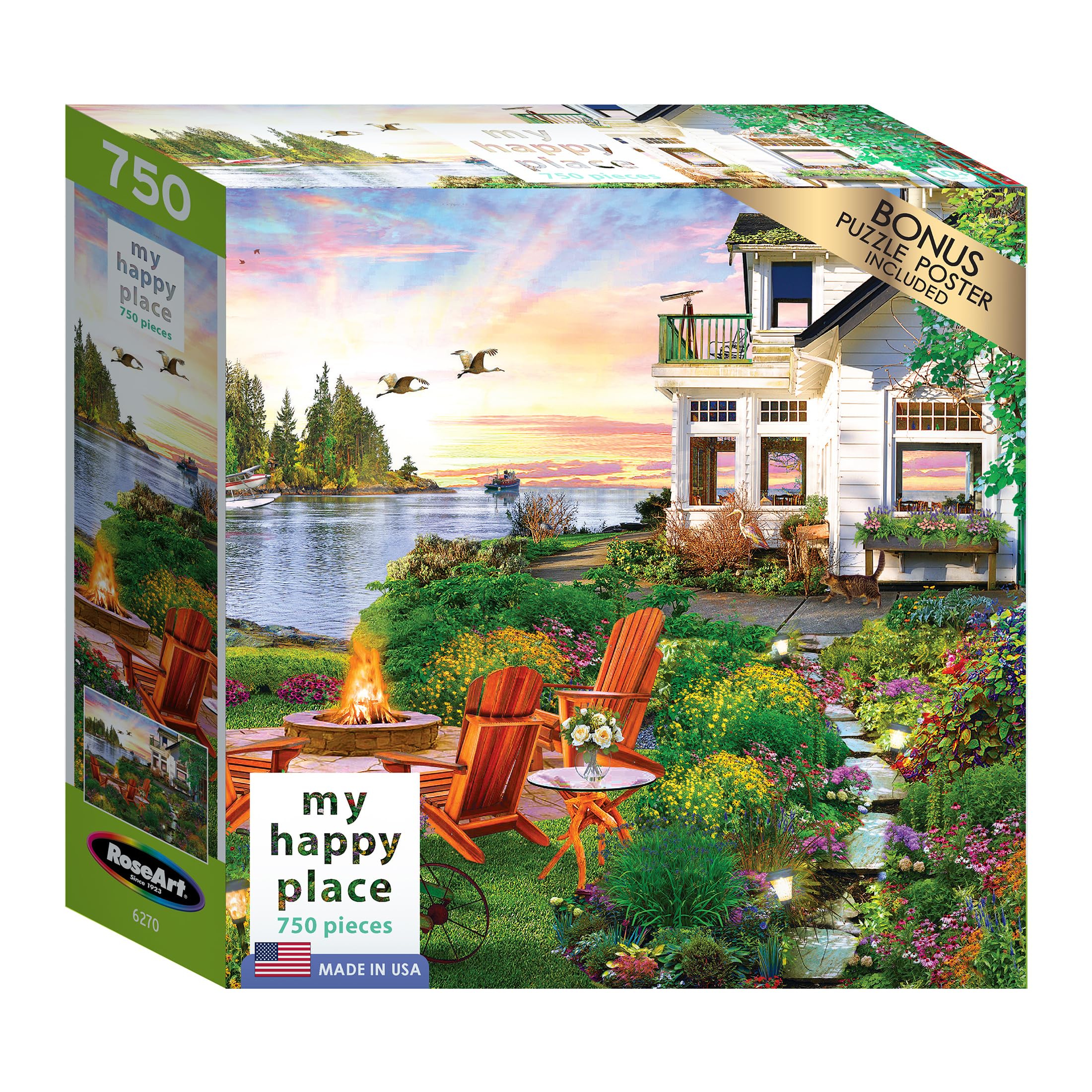 Foto 3 pulgar | Rompecabezas Roseart My Happy Place-harbor House 750 Piezas - Venta Internacional.